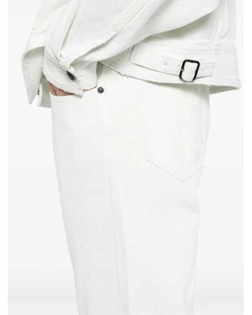 TEAM WANG design White Straight-Leg Jeans