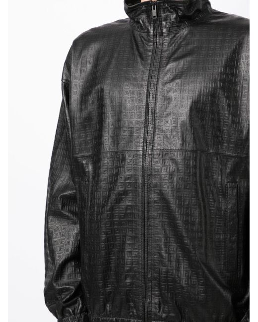 Veste en cuir 4G à design embossé Givenchy pour homme en coloris Black