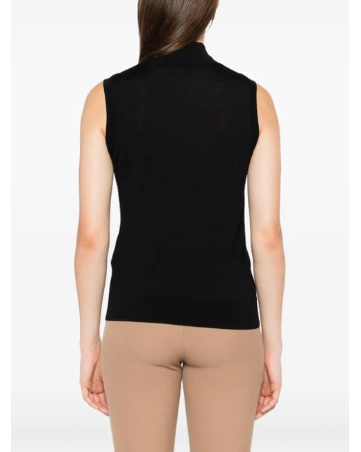 Max Mara Top Met Hoge Hals in het Black