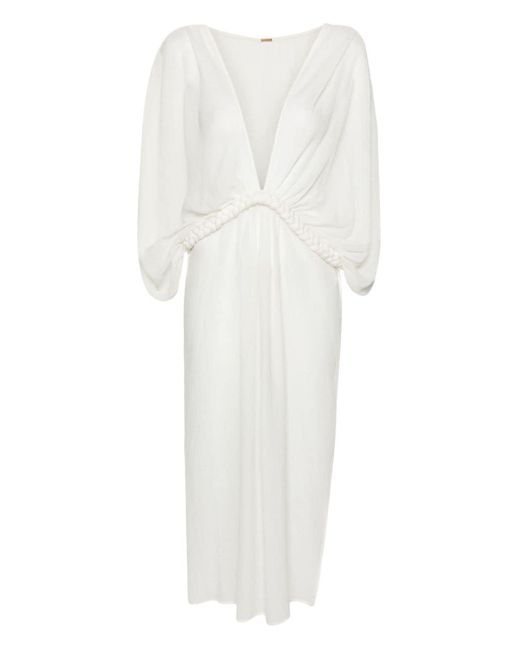 Cult Gaia White Inga Tied Cover-up