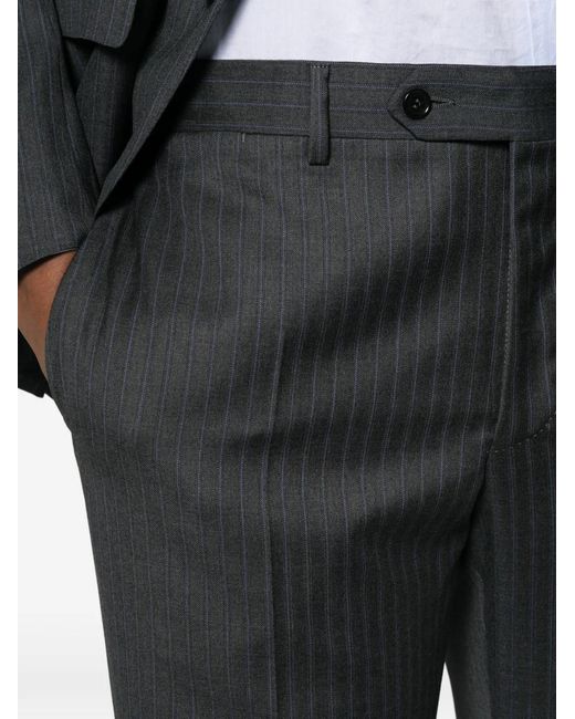 Canali Gray Costume À Fines Rayures for men