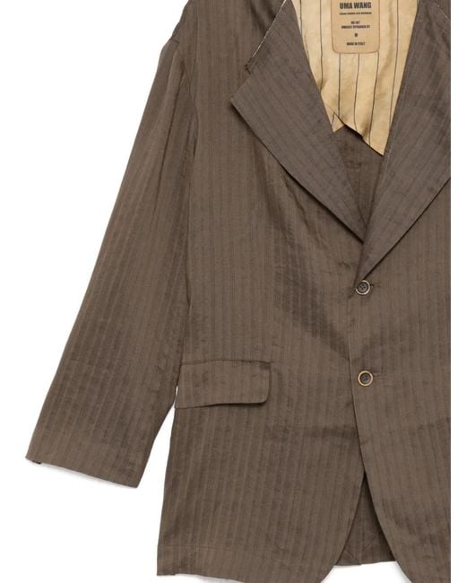 Uma Wang Brown Jui Single-Breasted Blazer for men