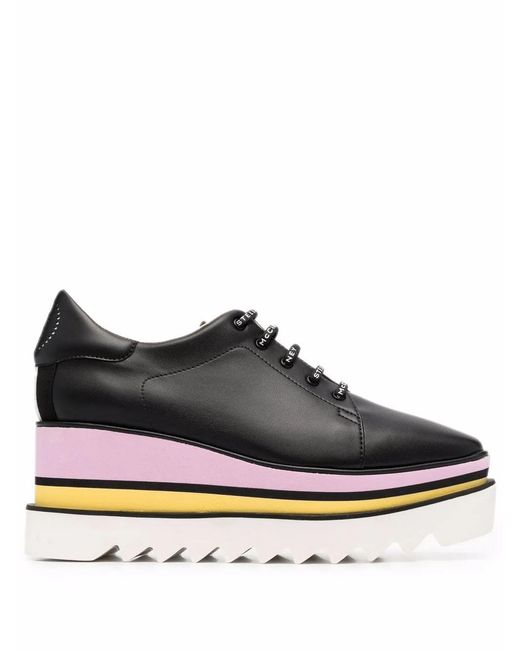 Stella McCartney Black Elyse Ridged Sole 80Mm Sneakers