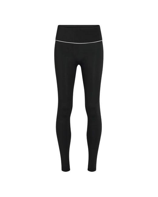 Karl Lagerfeld Black Contrast-Piping Leggings