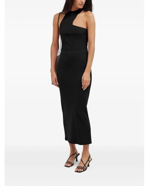 MARCELLA Black Sonata Cut-Out Midi Dress