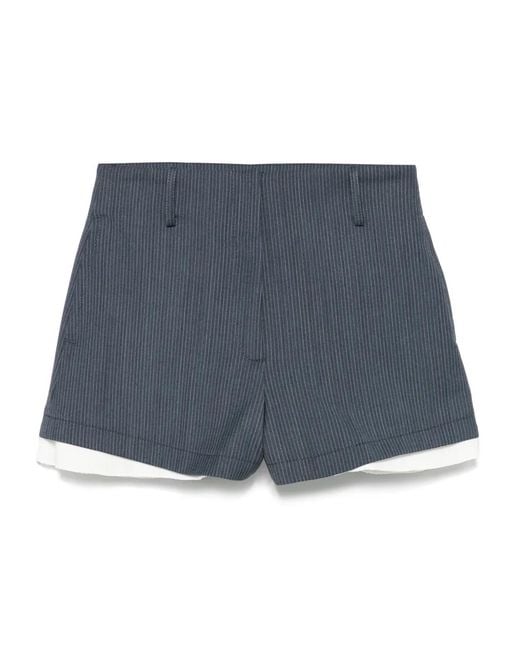 Sandro Blue Preesed-Crease Shorts