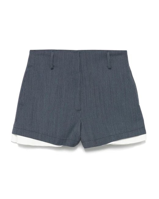 Sandro Blue Preesed-Crease Shorts