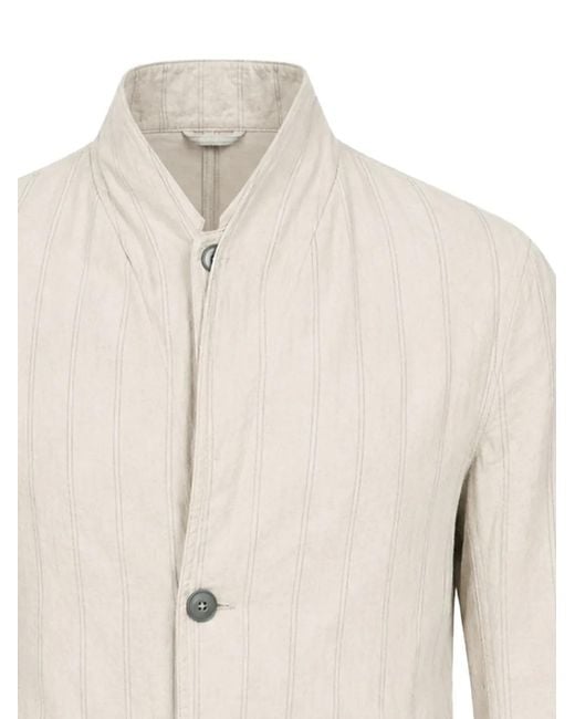 Transit White Pinstripe-Patterned Jacket for men