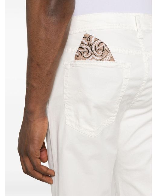 Jacob Cohen Slim-Fit-Jeans mit Logo-Patch in White für Herren
