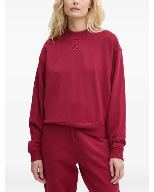 Sudadera con logo bordado HUGO de color Red