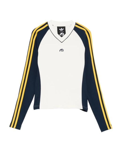 Adidas Black X Miaou Striped Long-Sleeve Top