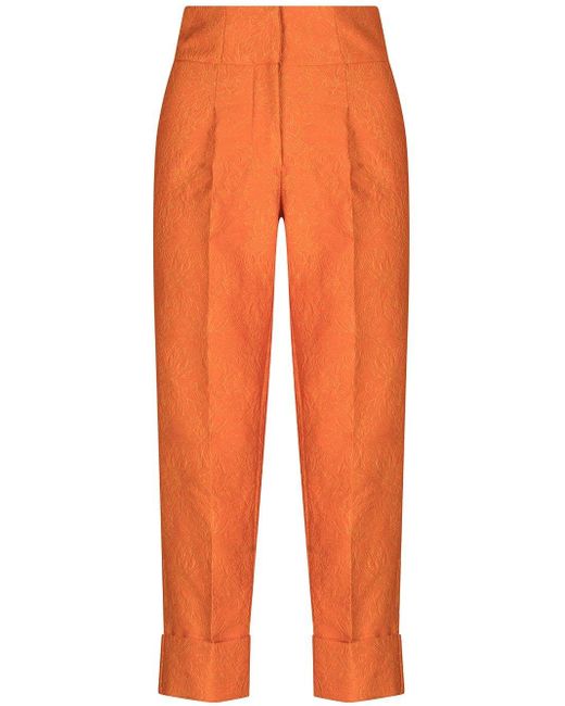 Pantalones capri Moad en jacquard Silvia Tcherassi de color Orange