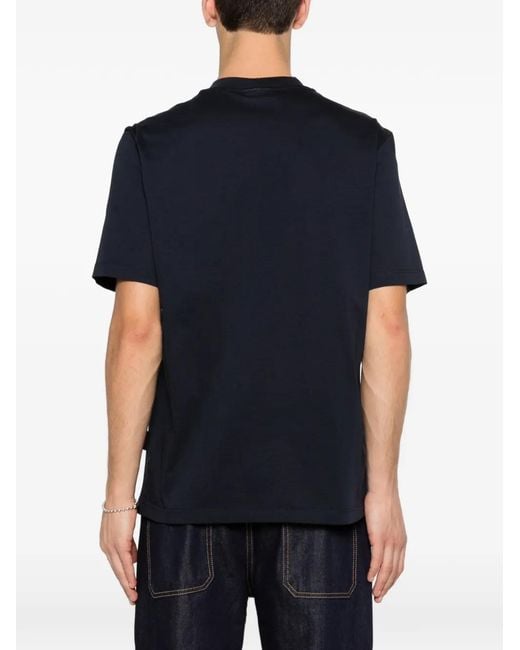 Yes London Black T-Shirt À Col Rond for men