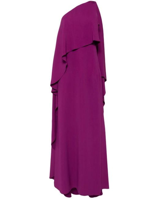 Elie Saab アシンメトリー ロングドレス Purple