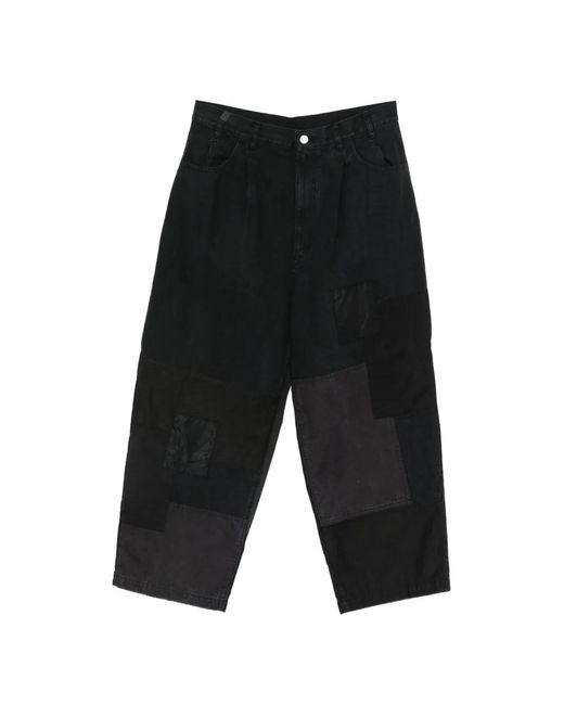 Comme des Garçons Black Patchwork Pleated Trousers for men