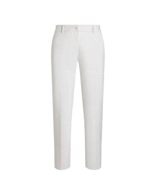 Dolce & Gabbana White Cropped Tailored Trousers
