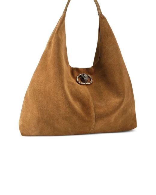 Kurt Geiger Brown Large Chelsea Crystal-Embellishment Tote Bag