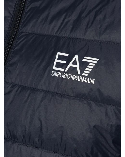 Giacca Trapuntata Con Zip di EA7 in Blue da Uomo