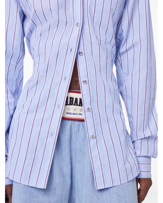 Rabanne Gestreept Blouse in het Blue