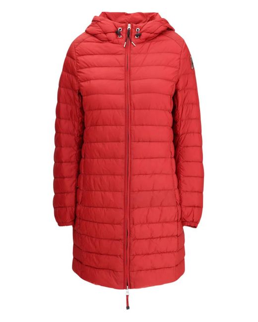 Cappotto Trapuntato Con Cappuccio di Parajumpers in Red