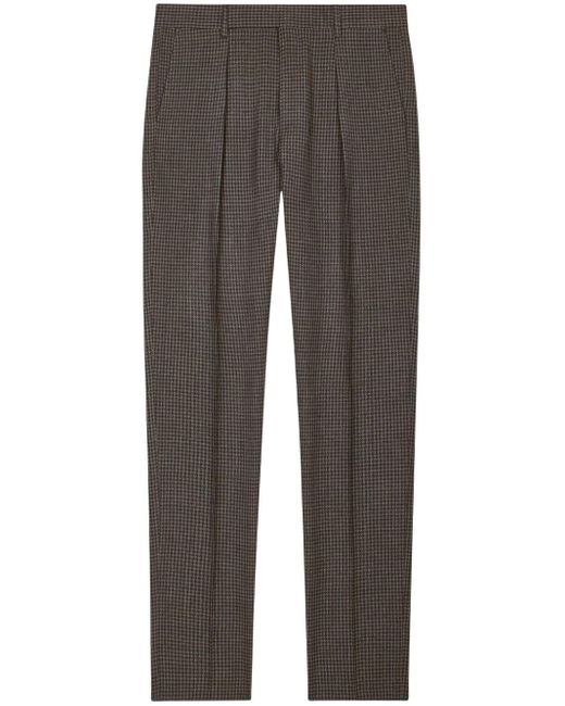 Paul Smith Gray Checked Tapered Trousers for men