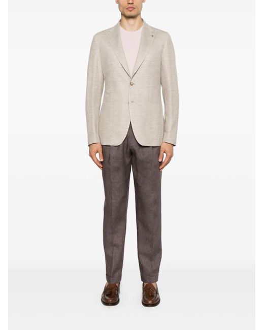 Briglia 1949 Gray Linen Trousers for men