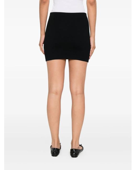 Nanushka Black Knitted Mini Skirt
