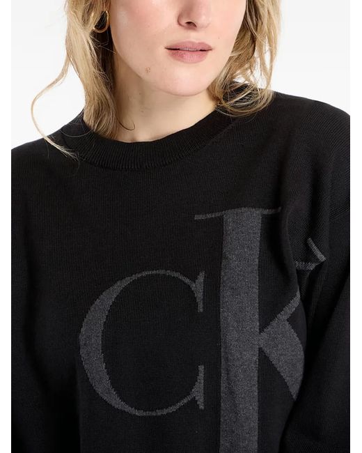 Calvin Klein Black Sweat À Logo Imprimé