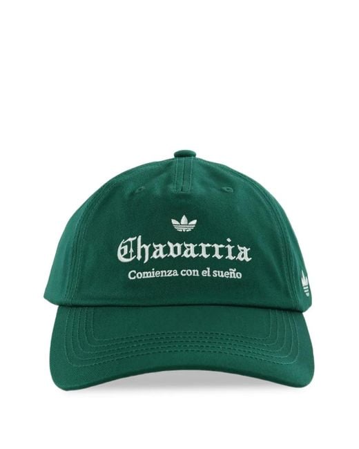 Adidas Green Logo-Embroidered Baseball Cap