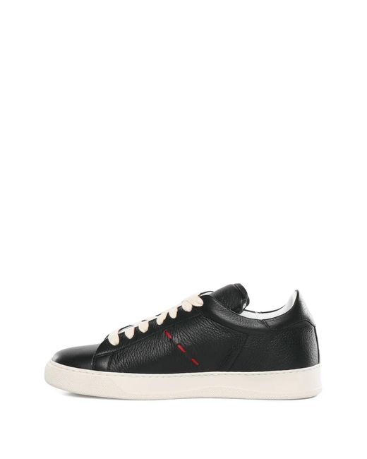 Kiton Sneakers Aus Strukturiertem Leder in Black für Herren