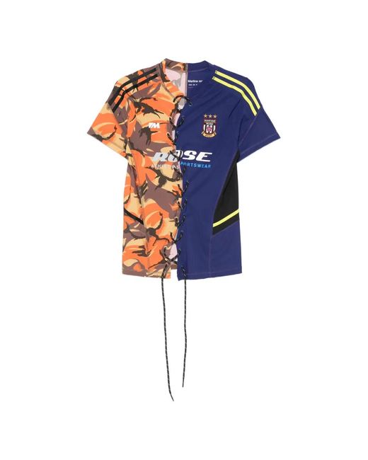 Martine Rose Blue Lace-Up T-Shirt