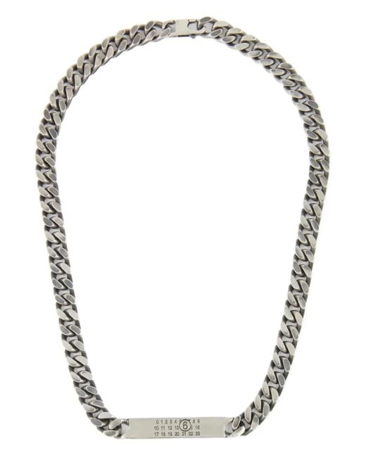 Collana Con Logo di MM6 by Maison Martin Margiela in Metallic