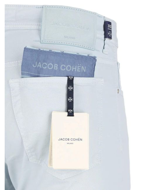 Jacob Cohen White Buttoned Trousers for men
