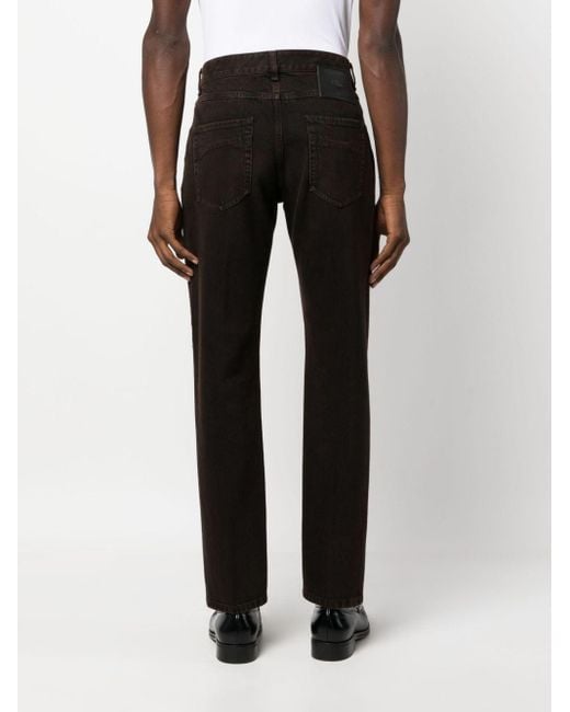 Fendi Black Mid-rise Straight-cut Jeans for men