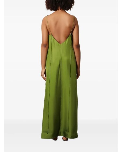 Rohe Open-Back Silk Dress in Green | Lyst Rohe Open-Back Silk Dress in Green | Lyst