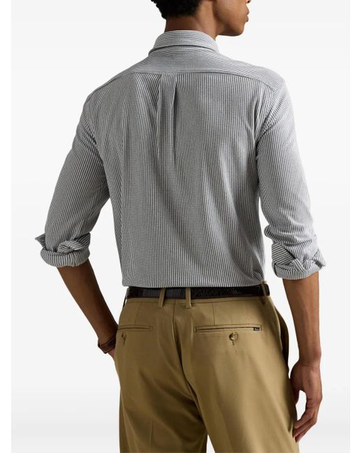 Polo Ralph Lauren Gray Striped Button-Up Shirt for men
