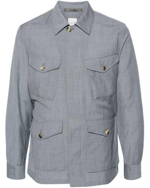 Paul Smith Gray Dogtooth-pattern Shirt Jacket for men