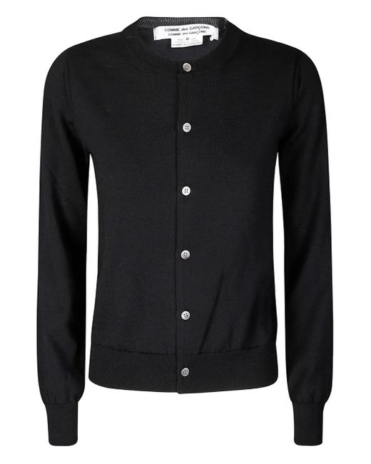 Comme des Garçons Black Knit Cardigan With Contrasting Button Fastening