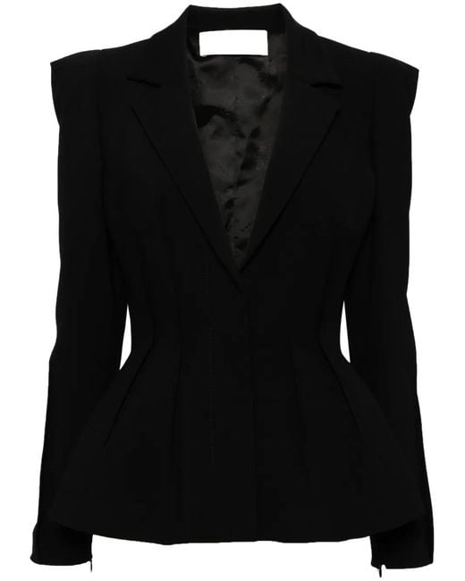 Elie Saab Black Inverted Dart Blazer