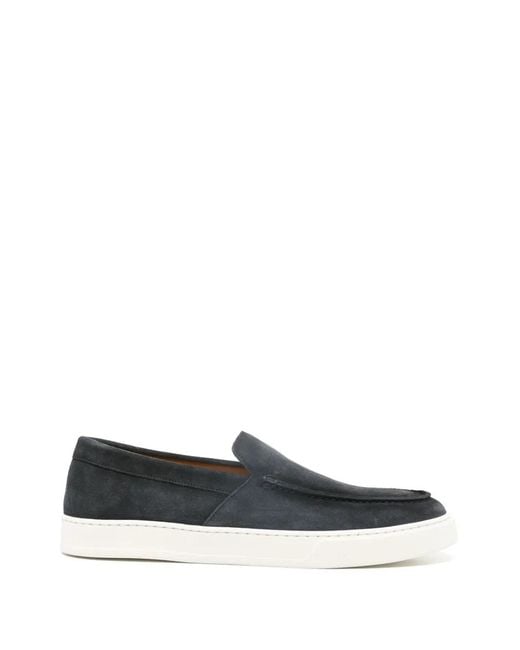 Doucal's White Suede Loafers for men