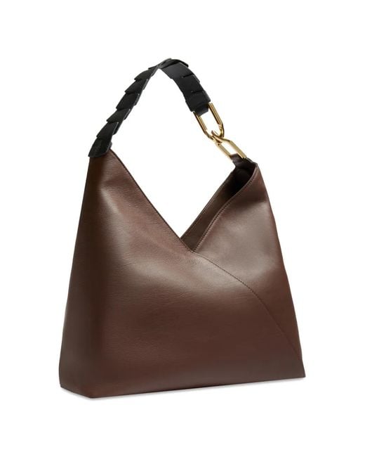 Lancel Brown Pagode Leather Tote Bag