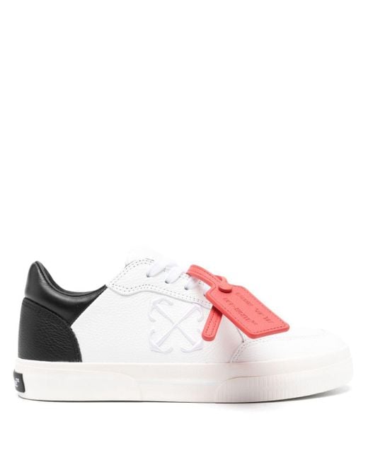 Off-White c/o Virgil Abloh Pink New Low Vulcanized Leather Sneakers