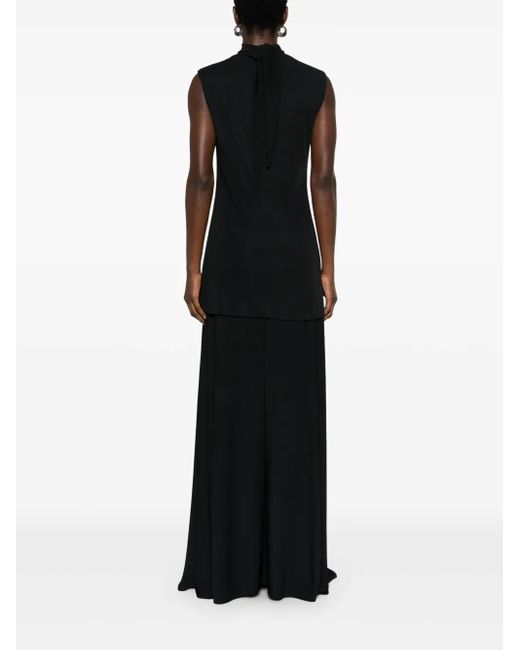 Jil Sander Black Layered Midi Dress