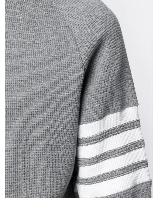 Thom Browne Gray 4-Bar Raglan-Sleeve Sweatshirt for men