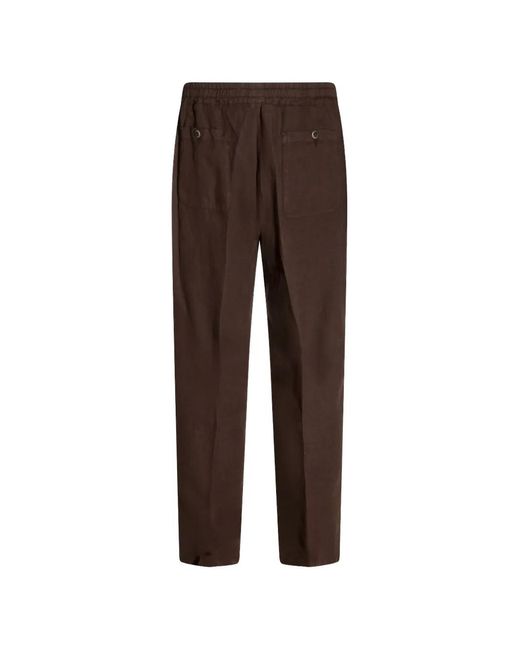 Altea Brown Drawstring Trousers for men
