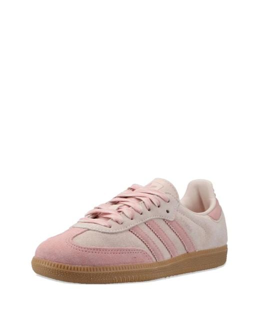 Adidas Pink Samba Three-Stripe Sneakers