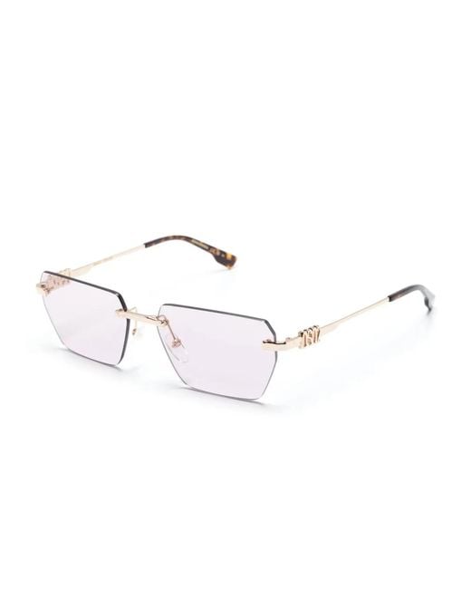 DSquared² Metallic 0102/S Rectangle-Frame Sunglasses for men