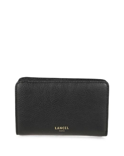 Lancel Black Bcbg Logo-Print Leather Wallet