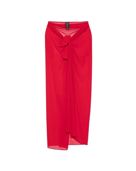 Fisico Red Knotted Sarong