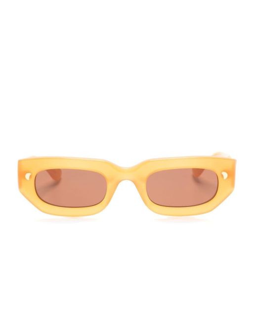 Nanushka Pink Kadee Rectangle-frame Sunglasses